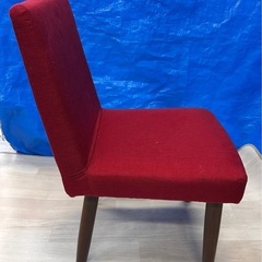 【無料】ダイニングチェア 赤 布張りの画像