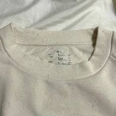 無印良品　良品計画　プルオーバー　トレーナー　五部袖　M-Lの画像