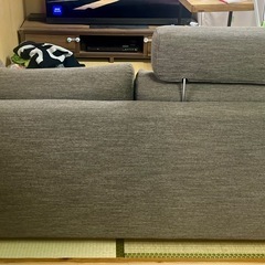 ヘッドレスト付き　2人掛けソファの画像