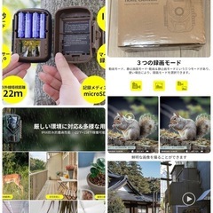トレイルカメラ❣️防犯カメラ 野生動物監視 赤外線 乾電池式 32GBカード付きの画像
