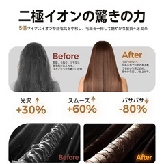 【新品】高速ヘアドライヤー　速乾 超軽量 大風量 マイナスイオン　静電気抑制の画像