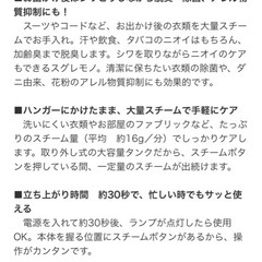 パナソニック　衣類スチーマーの画像