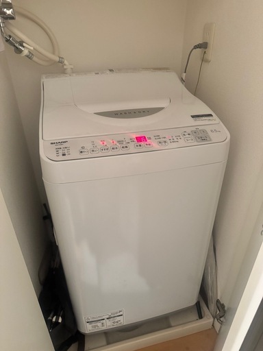 シャープ タテ型 洗濯乾燥機 洗濯 6.5kg 乾燥 3.5kg 幅52.0cm ステンレス 穴なし槽 ES-TX6H-W ホワイト
