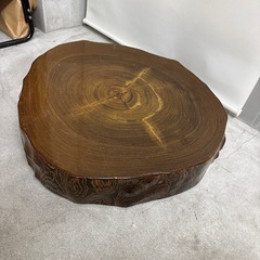 中古 飾り台座 天然木 一枚板 木製 花台の画像