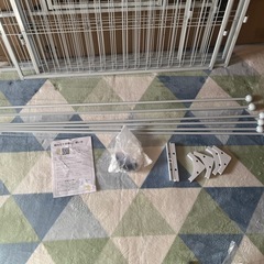 【引取限定】未使用　ペットサークル　ホワイト　高さ100cmの画像