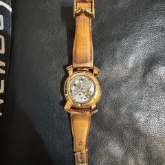 値下げ　GaGa MILANO マヌアーレ48 手巻き ゴールド 裏スケ 稼働品の画像