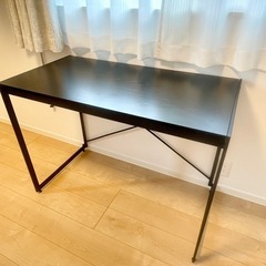 【美品】✨2台目/木目調×ブラックアイアンの万能デスクの画像
