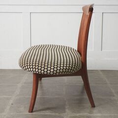 【発送の場合は即購入不可】 張替済 BC工房 チーク 無垢材 ベンチ 2人掛け ソファ チェア ハンドクラフト 2シーター ラブソファ ダイニングチェア 和モダン 97331の画像