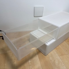 カインズ引き出し衣装ケースロング M 幅39×奥行74×高さ22cm　の画像