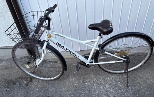 MANWELL パンクしない自転車 変速付き 前カゴあり