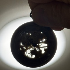 【完動品】スケルトン懐中時計 BROWN 手巻き チェーン付の画像