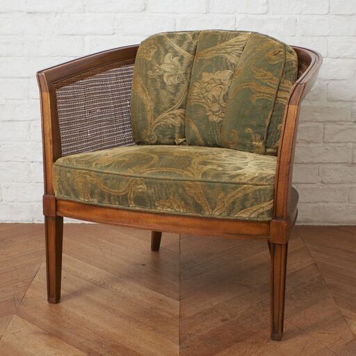 【発送の場合は即購入不可】 定28万 DREXEL HERITAGE ケインバックチェア アームチェア 書斎 椅子 ダイニングチェア 