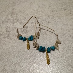 ハンドメイドピアスセット ハワイアン 天然石の画像