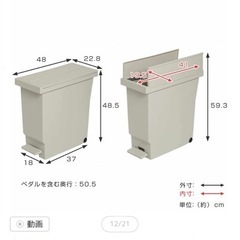 2個セット！32L (45L袋対応)両開きゴミ箱　ペダル　ペール　バタフライ　観音開きの画像