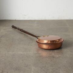 【発送の場合は即購入不可】 英国 アンティーク 銅 ベッド ウォーミングパン 年代物 湯たんぽ ウォーマー 西洋 オブジェ 装飾 ディスプレイ 雑貨 店舗 什器 71647の画像