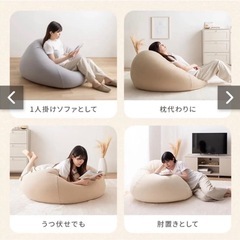 ソファ、クッションの画像