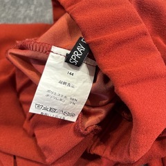 【美脚見え】スプレイプレミアム フレアパンツ ウエストゴム M相当 レンガ色の画像