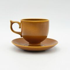 Carlton ware カップ＆ソーサー 雑貨 イギリス 英国 ヴィンテージ カールトンウェア マットブラウン レトロ コーヒーカップ 91623の画像