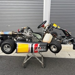 レーシングカート　ミッションカート　MAC MANARELLI wr250 エンジン　ボアアップ　エンジン始動参考動画あり　アルファノ付き　車体の画像