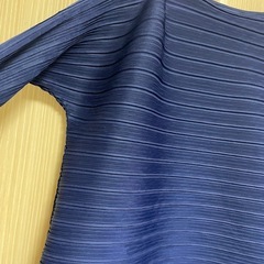 プリーツワンピース　ブルーの画像