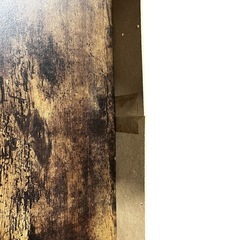 4段オープンラック／ヴィンテージ風ブラウン収納棚の画像