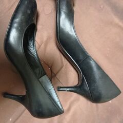 dreang〜黒革ヒール👠23.5  ドレアングの画像