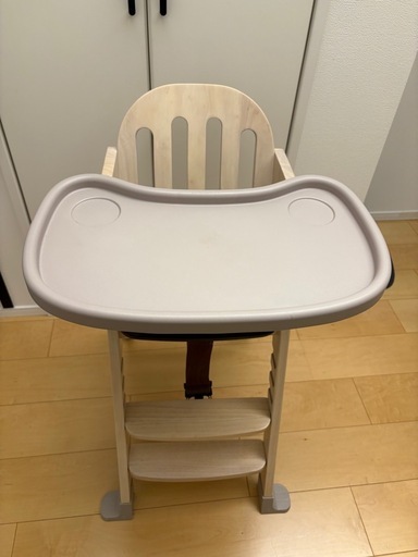 KATOJI 木製ハイチェア Easy-sit ベビーチェア テーブル付き