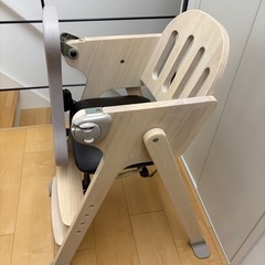 KATOJI 木製ハイチェア Easy-sit ベビーチェア テーブル付きの画像