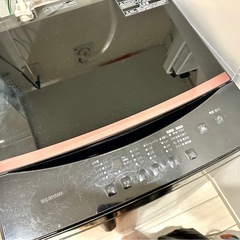 【2022年製】アイリスオーヤマ 全自動洗濯機 6.0kg ブラック IAW-T605BLの画像