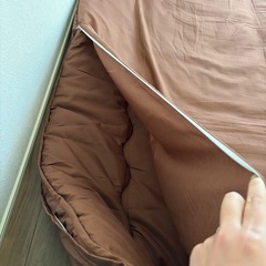 洗える敷布団と 敷布団カバー ブラウンの画像