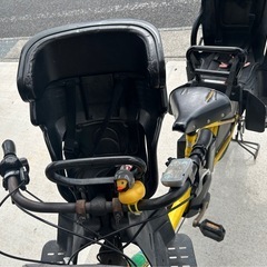 決まりました　ジャンク品　　電動自転車　YAMAHA 子供のせ前後付き の画像