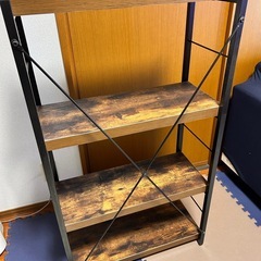 【決定済み
】ブックシェルフ(N ステイン 60 BR)   ラック　棚 の画像