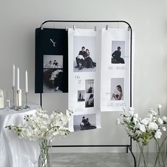 IKEAハンガーラック　結婚式タペストリー用の画像