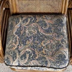 ꧁オールドラタン꧂カフェ風✦レトロラタン大型アームチェア　1人掛けソファーの画像