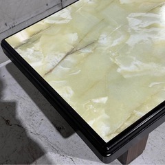 ★80s★ 昭和レトロ 応接テーブル センターテーブル 石目調天板 店舗什器の画像