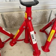 2tジャッキスタンド　4基セット　傷防止ゴムラバー付きの画像