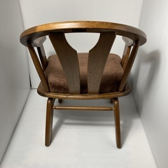 天然木　アームチェア　ダイニングチェア　回転椅子  リメイク家具の画像