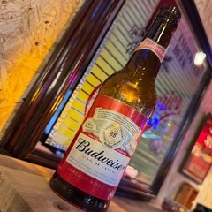 【SIN GARAGE】おしゃれボトルライトBudweiser ボトルライト 100V電源 ハンドメイド 間接照明 の画像