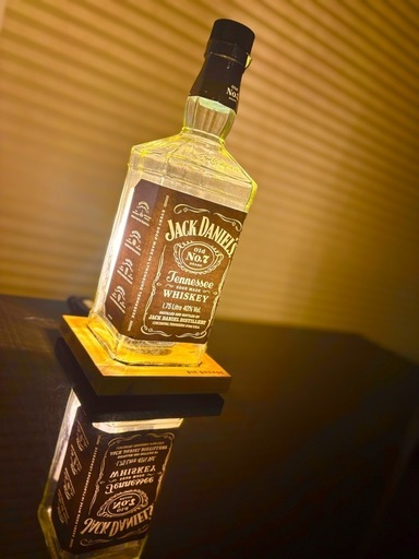 【SIN GAREGE】おしゃれボトルライト Jack Daniel's 1.75L ボトルライト LED 間接照明 インテリア ガレ