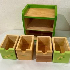 hiromichi nakano 木製　4引き出し小物入れ　2個セットの画像