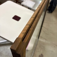 (E)建具　窓　ガラス　大きめ　2枚セット　約123cm×約97cm　古民家　古民家再生　ジャンクの画像