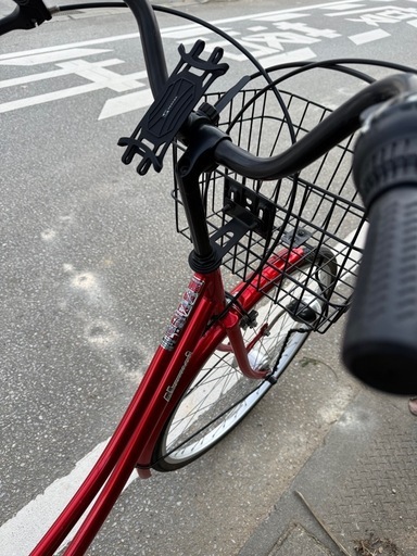 赤色の自転車