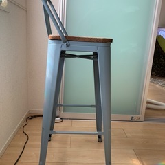 カウンターチェアー2脚　カラー　サックスの画像