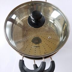蒸し器　ガラスふた付き