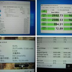 875g軽量モバイル富士通 U939BX-Core i5-8265U-8G-512G-office2021傷多しの画像