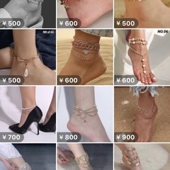 閉店-在庫処分-アンクレット75点の画像