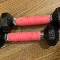 ダンベル 2kg 2個セット レッドグリップ 筋トレ エクササイズの画像