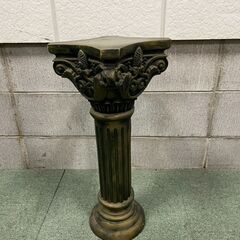 アンティーク調 花台 物置台 オブジェ インテリア レトロ 幅31cm×奥行31cm×高さ60cm の画像