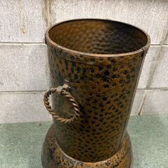 アンティーク調 金属製 傘立て オブジェ インテリア レトロ 直径30cm（口径18.5cm）×高さ50cm の画像