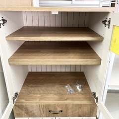 【ドリーム池田店】○ジモティ割7%○ナチュラル　食器棚【46219】の画像